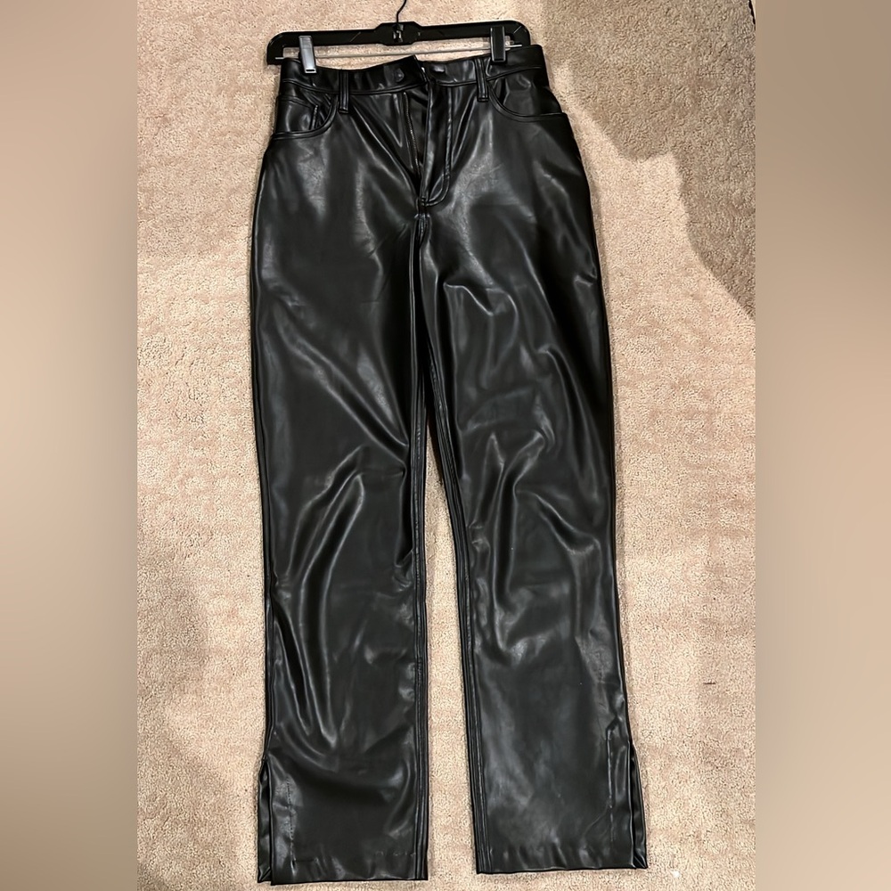 Abercrombie black leather pants!
